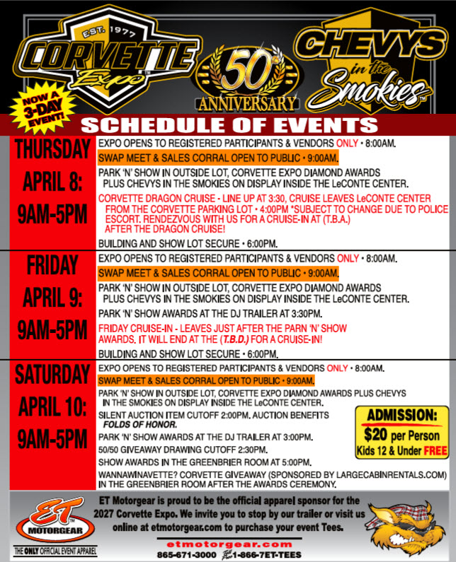 50th Anniversary of the Corvette Expo