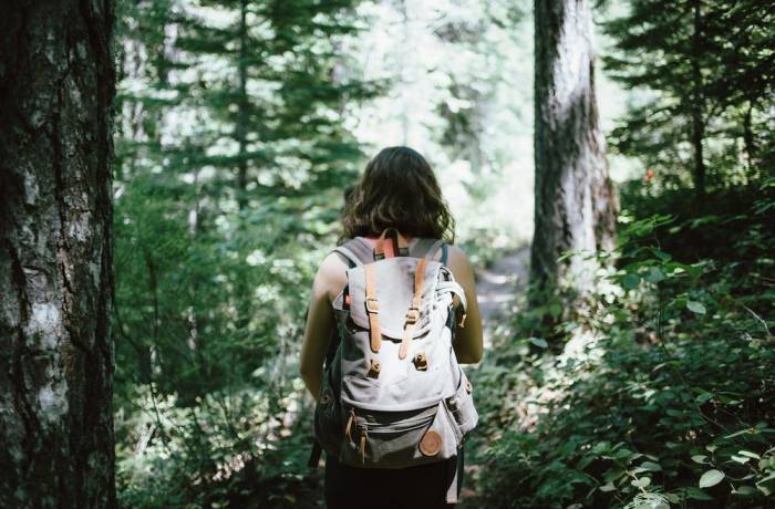 Woman Hiking in the Smoky Mountains