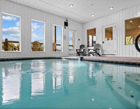 smoky mountain cabin with indoor pool