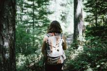 Woman Hiking in the Smoky Mountains