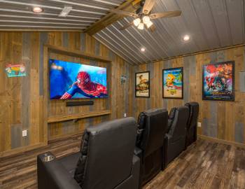 7 Smoky Mountain Cabins with Private Theaters | Bear Tracts - Private Luxury Cabins Near Me With Outdoor Movie Theater