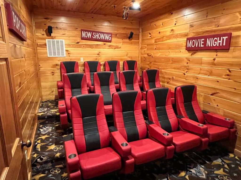 Theater Room in Spark Of Life Vacation Cabin