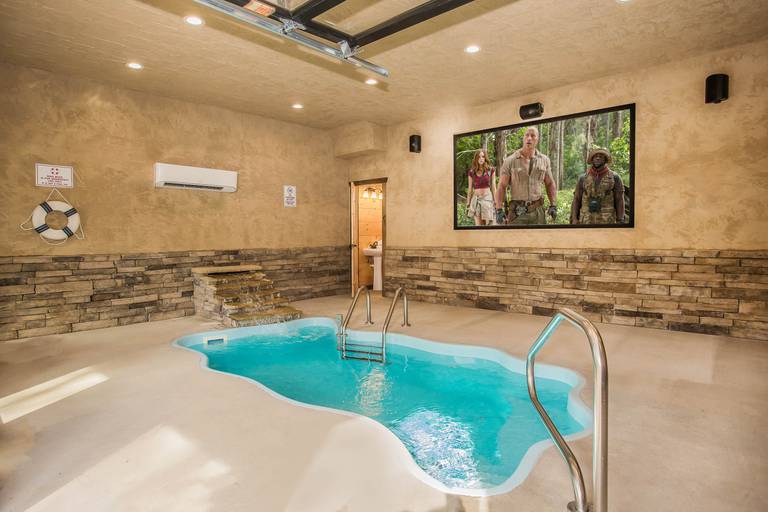 indoor pool in gatlinburg cabin