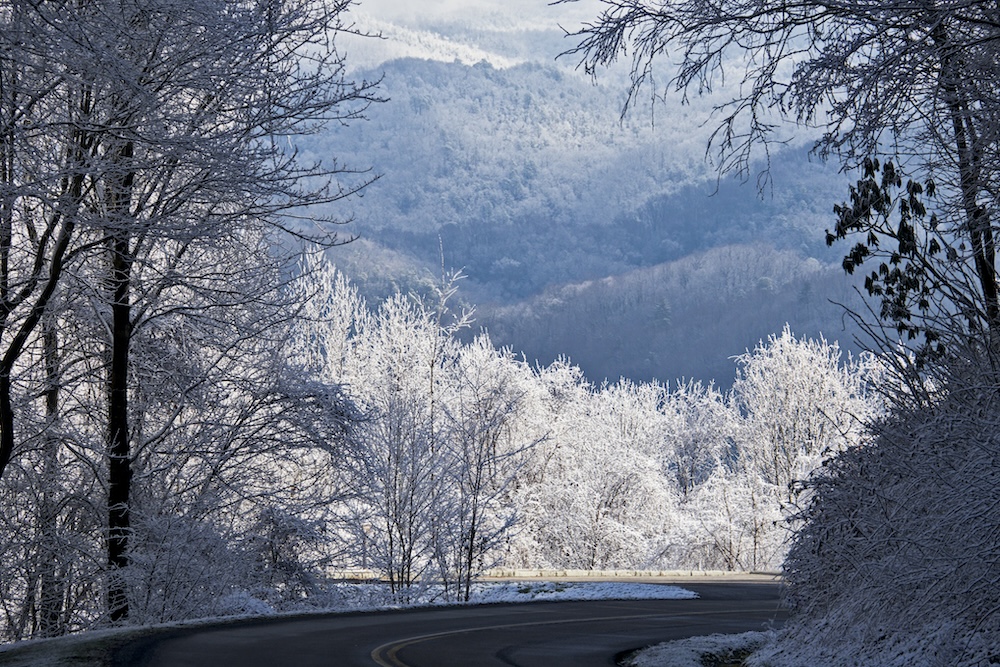 Snow in the Winter in the Smoky Mountains